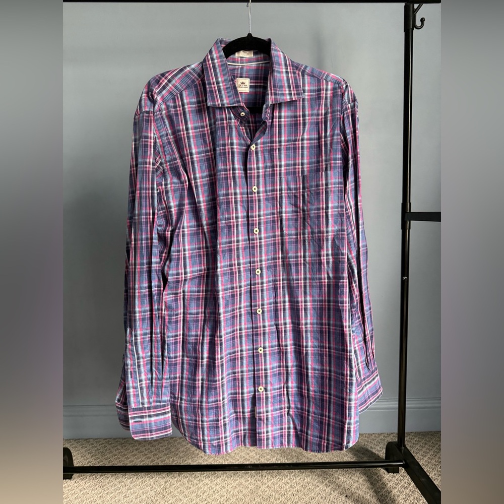 Peter Millar Multicolor Plaid Button Down Shirt - Picture 3 of 6